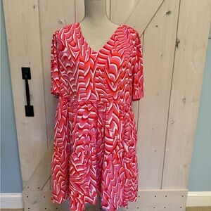 Jade Pink, White, and Red Dress